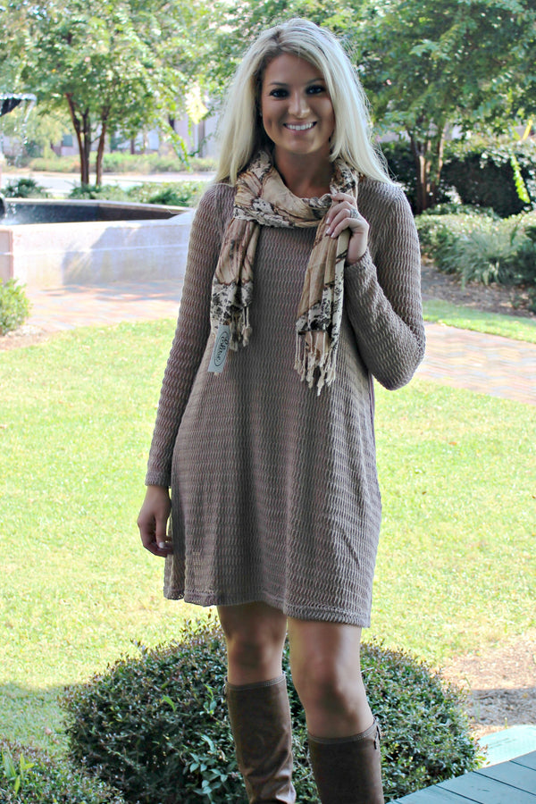 Rikkie Dress, Taupe - Elise