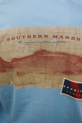 Southern Marsh: Rainbow Trout Tee, Blue