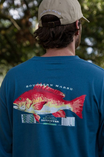 Southern Marsh: Snapper Long Sleeve Tee, Slate